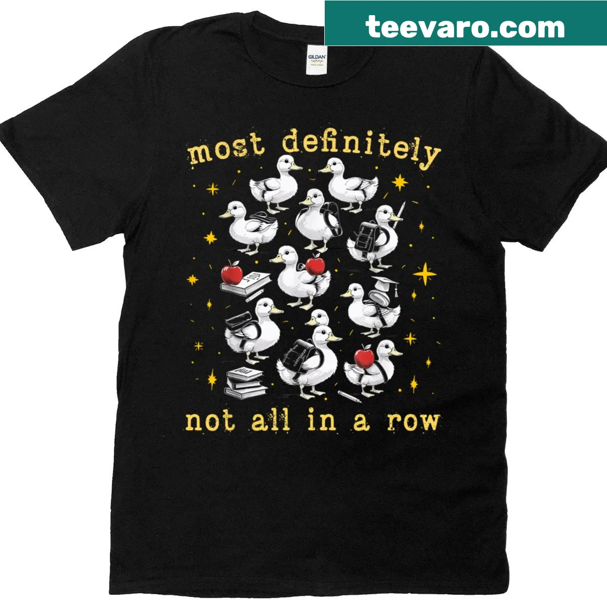 Kids T-shirt featuring a funny duck graphic with a humorous saying. — on a men's t-shirt