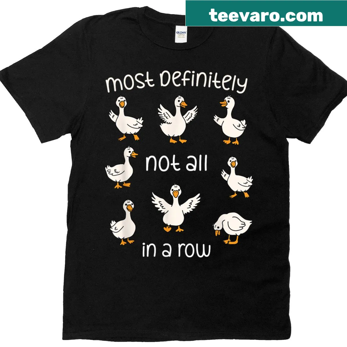 Kids t-shirt with a funny goose graphic promoting mental health awareness. — on a men's t-shirt