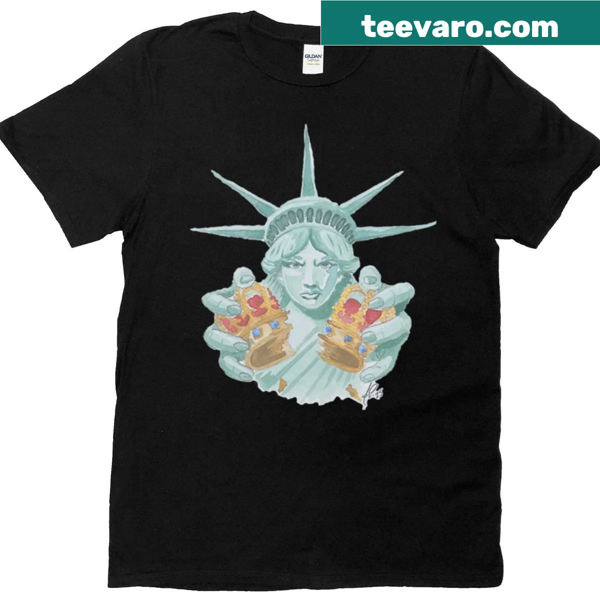 T-shirt featuring bold text 'No Kings' by Jaci Pund — on a men's t-shirt
