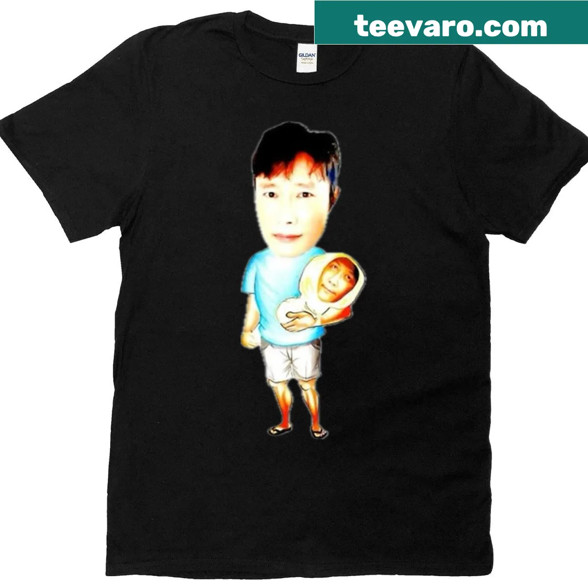 Funny Papa Meme t-shirt with humorous text — on a men's t-shirt