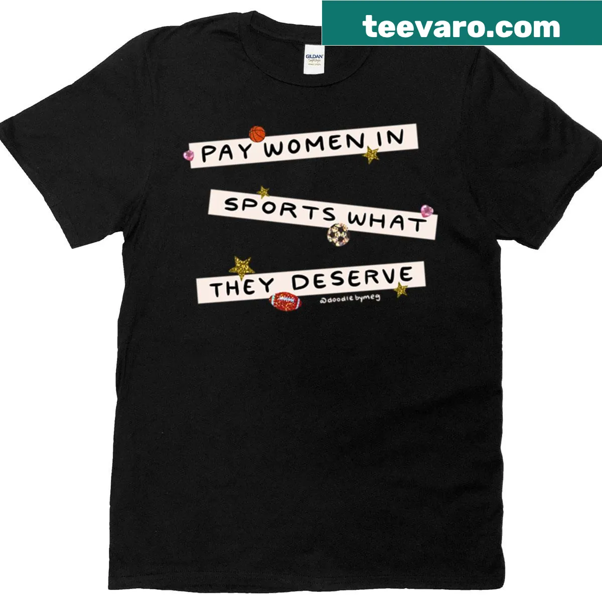 Empowering T-shirt advocating for gender equality in sports — on a men's t-shirt
