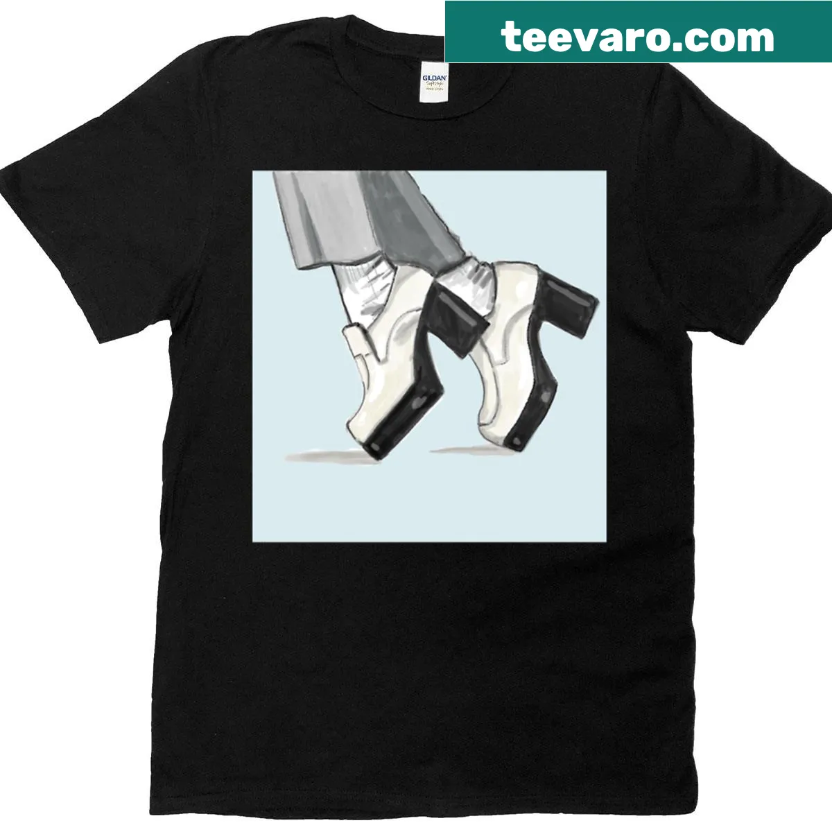 Playful t-shirt with Pee Wees Tequila Dance design — on a men's t-shirt