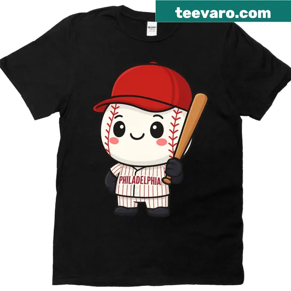 Cute Philadelphia baseball graphic t-shirt for kids