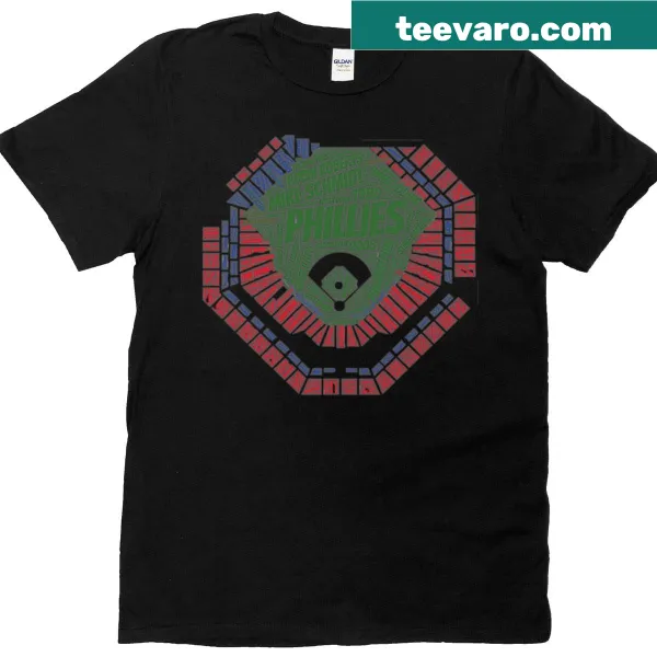 Graphic of Phillies stadium on a sports T-shirt