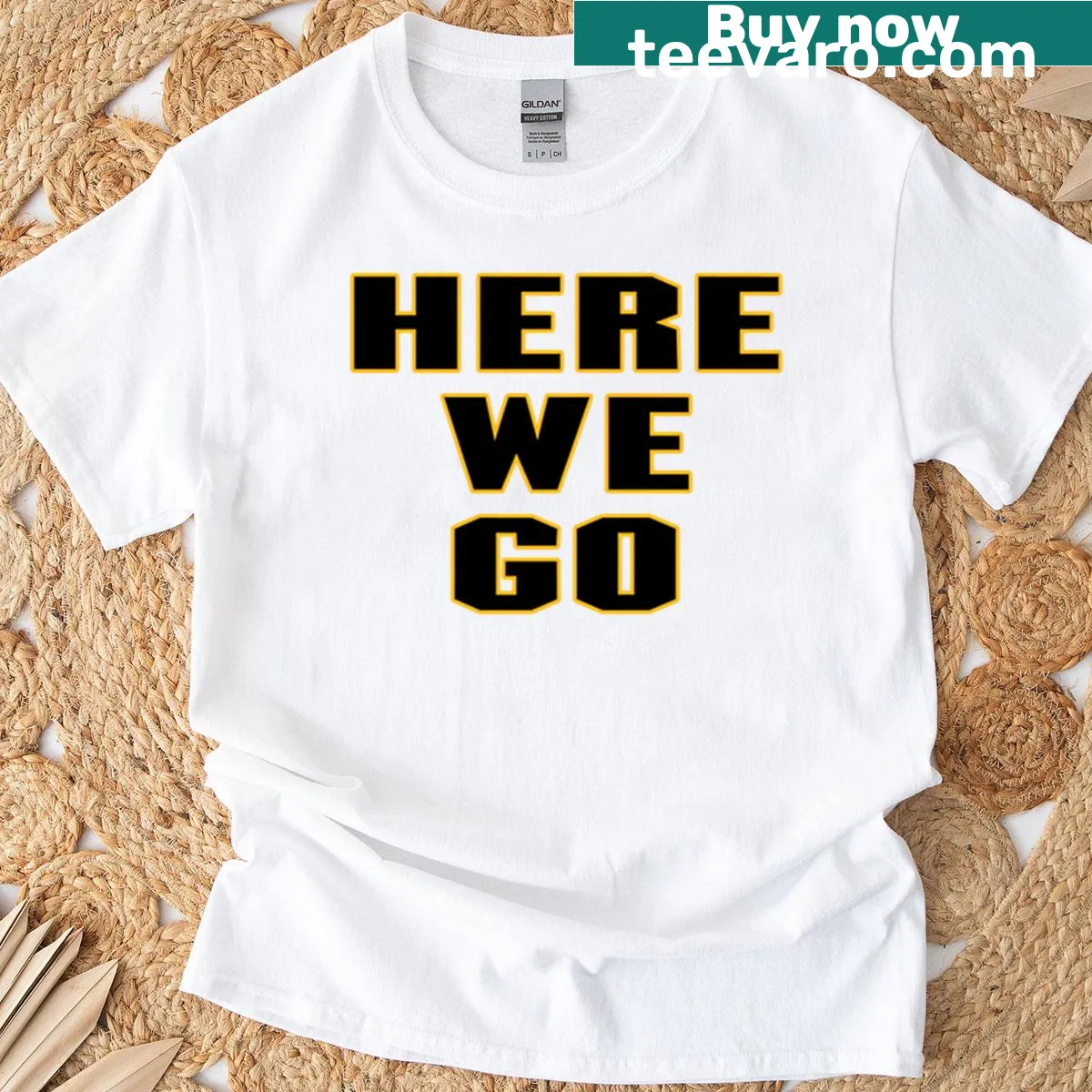 T-shirt featuring bold typography expressing pride for Pittsburgh culture and sports. — on a men's t-shirt