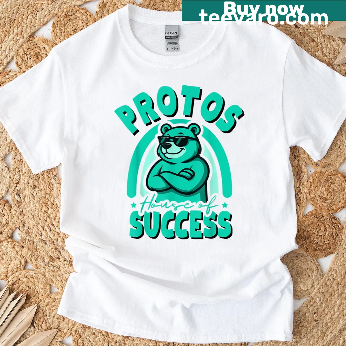 Funny school spirit shirt saying House of Success — on a men's t-shirt