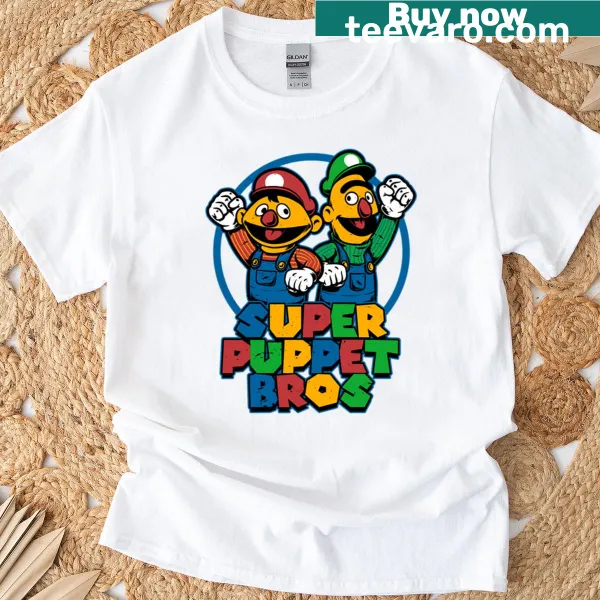 Playful graphic of plumber brothers in action for gamers