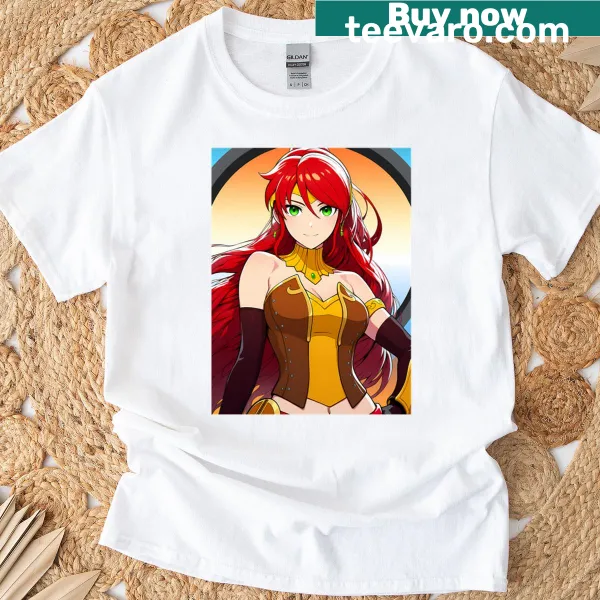 Illustration of Pyrrha Nikos on a fantasy-themed t-shirt