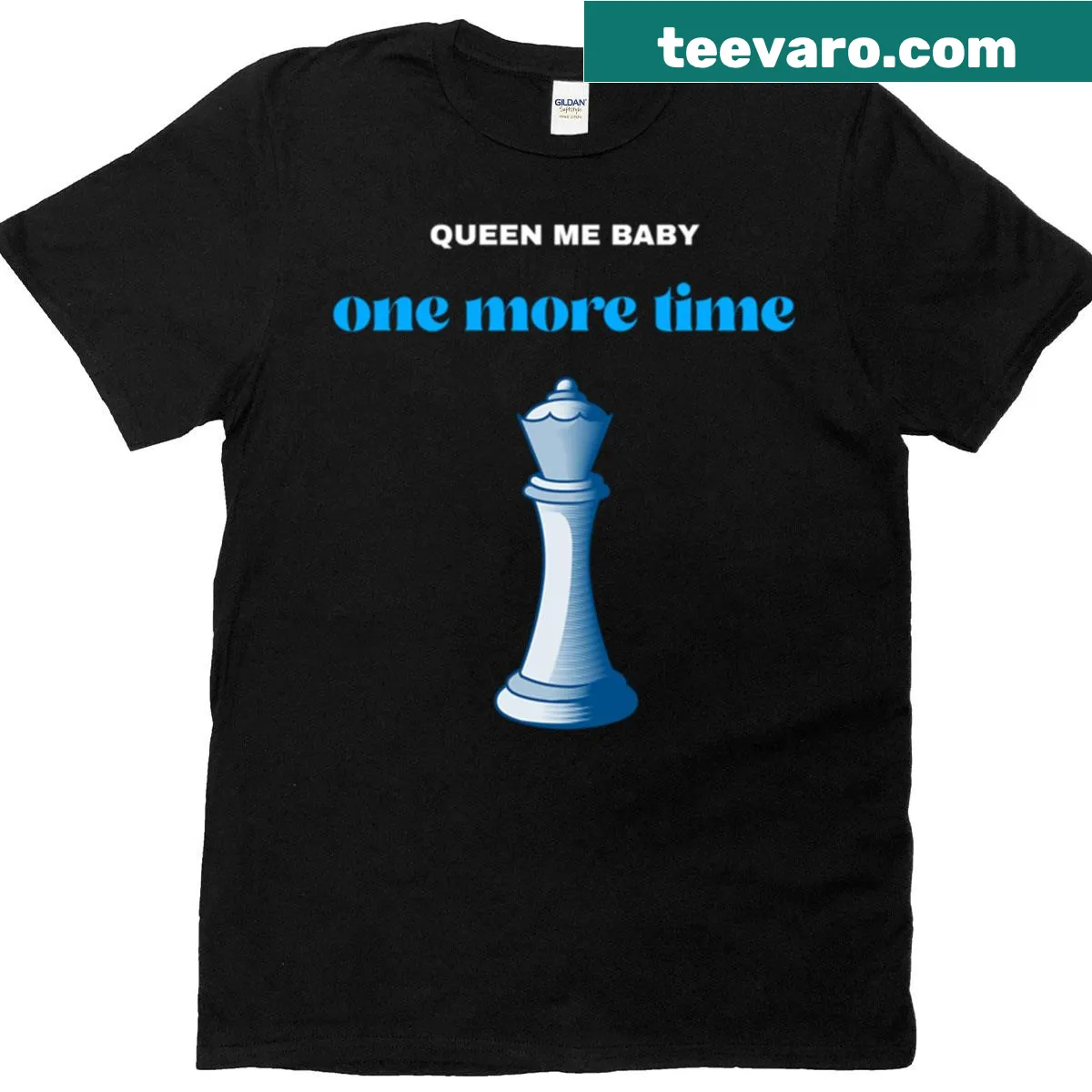 Funny T-shirt with chess-themed graphics and text — on a men's t-shirt