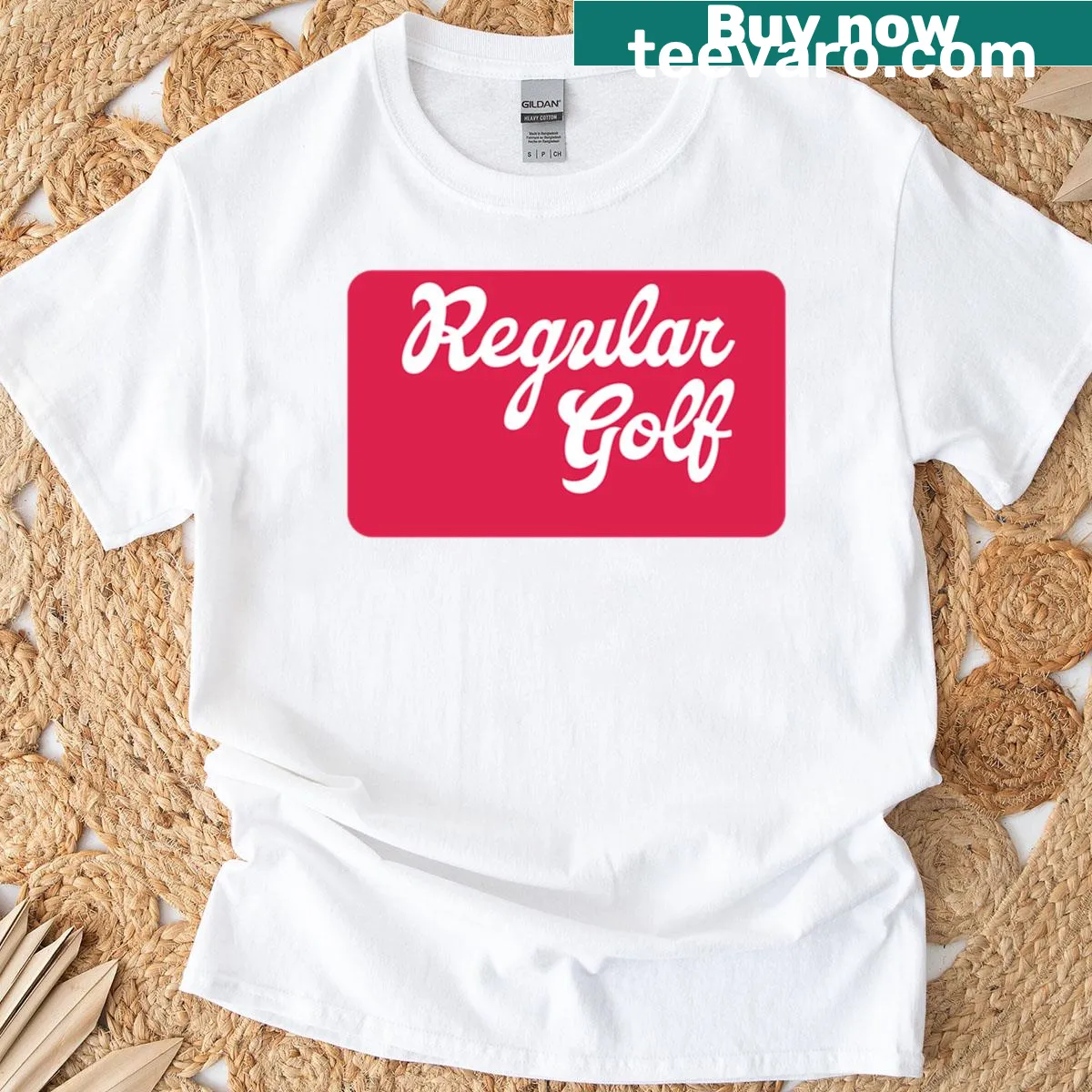 Illustration of Otto Happygilmore on a golf course — on a men's t-shirt