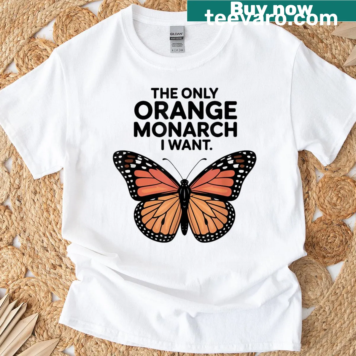 T-shirt with retro typography and a humorous political message — on a men's t-shirt