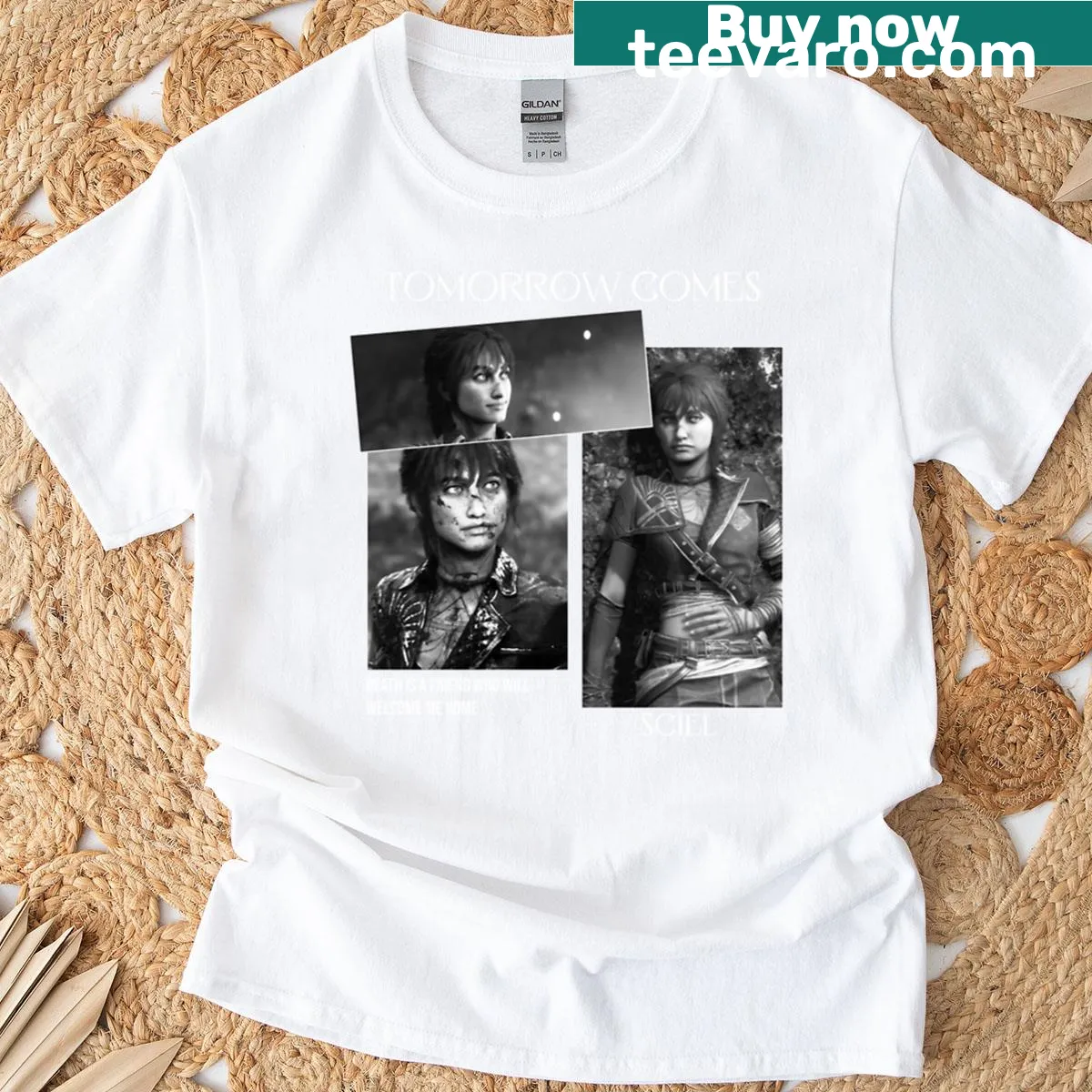 Oversized T-shirt with an illustration of Sciel Expedition 33 — on a men's t-shirt