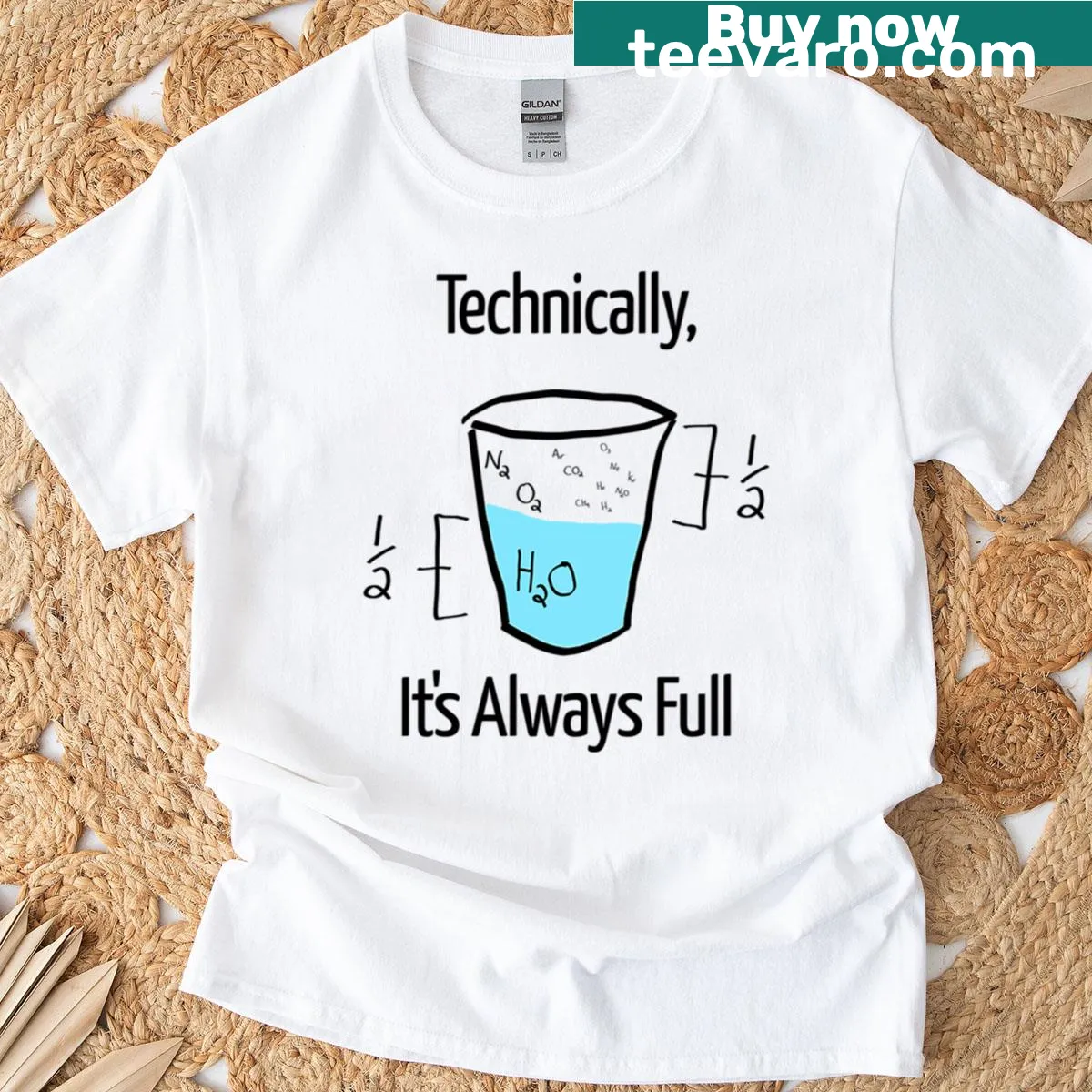 Bold typography graphic reading 'Science Is Optimistic' on a T-shirt — on a men's t-shirt