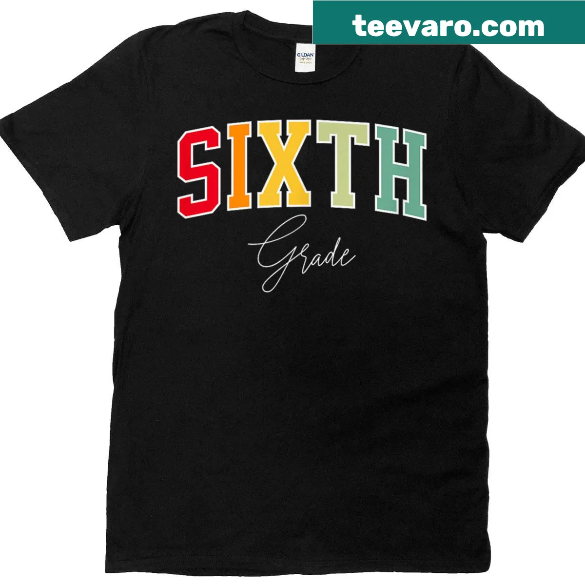 Funny back-to-school tee for sixth graders — on a men's t-shirt