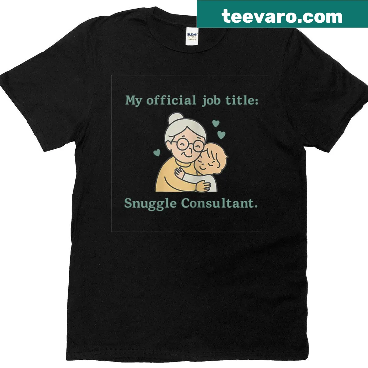 Novelty T-shirt for grandma saying Snuggle Consultant — on a men's t-shirt