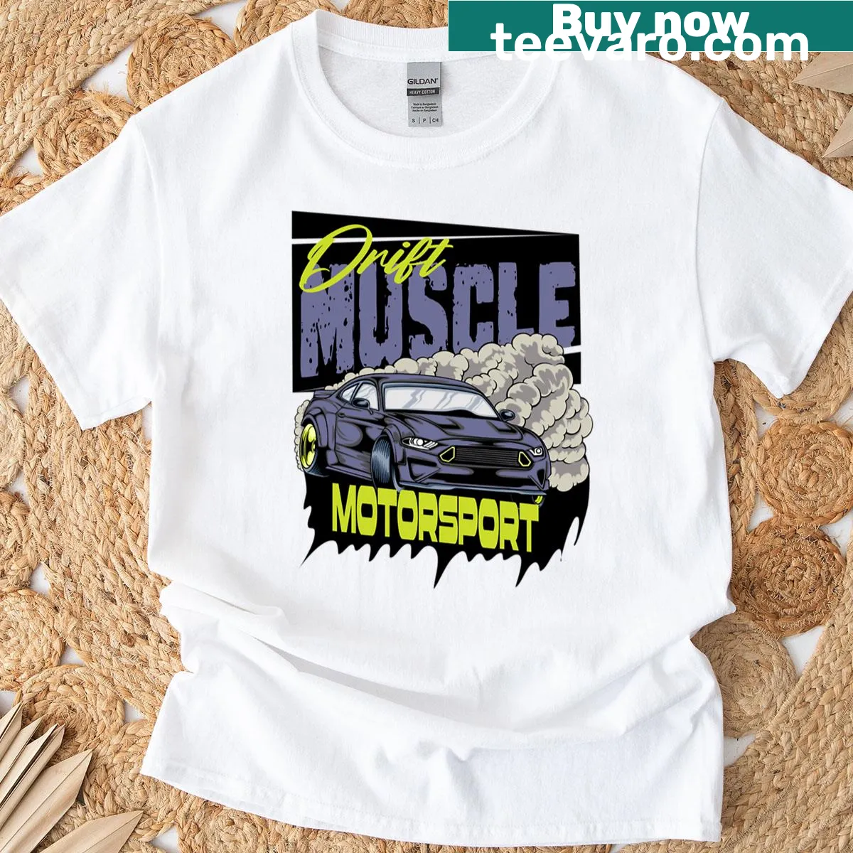 Sport Car Racing t-shirt featuring a dynamic racing graphic — on a men's t-shirt