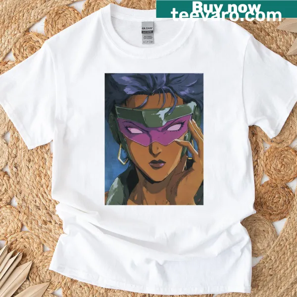 Synthwave Retro Cyberpunk Anime Art T-shirt featuring vibrant visuals