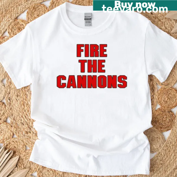 Oversized T-shirt with a bold cannon graphic representing Tampa Bay sports
