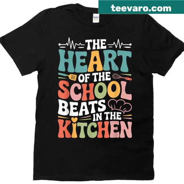 Typography shirt celebrating lunch ladies in schools