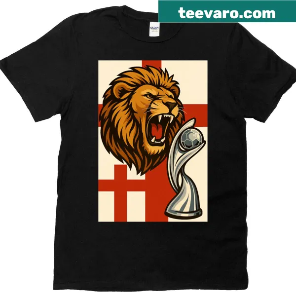 Illustration of a roaring lioness on a victory-themed T-shirt