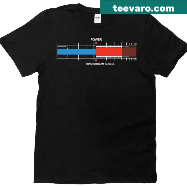 Oversized T-shirt with a fun tractor beam graphic