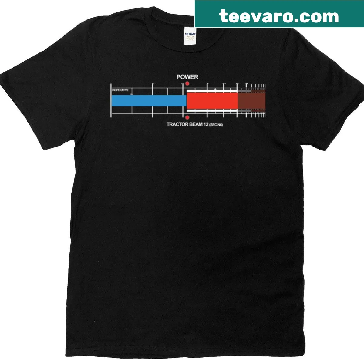 Oversized T-shirt with a fun tractor beam graphic — on a men's t-shirt