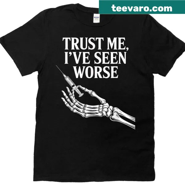 Humorous typography shirt for nurses