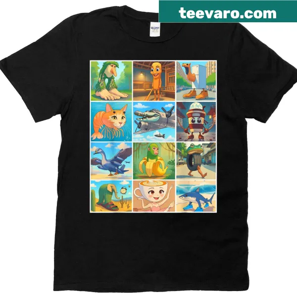 Hand-drawn meme character design for kids featuring humorous elements