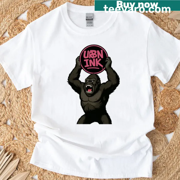 Minimalistic Urban Ink typographic T-shirt design
