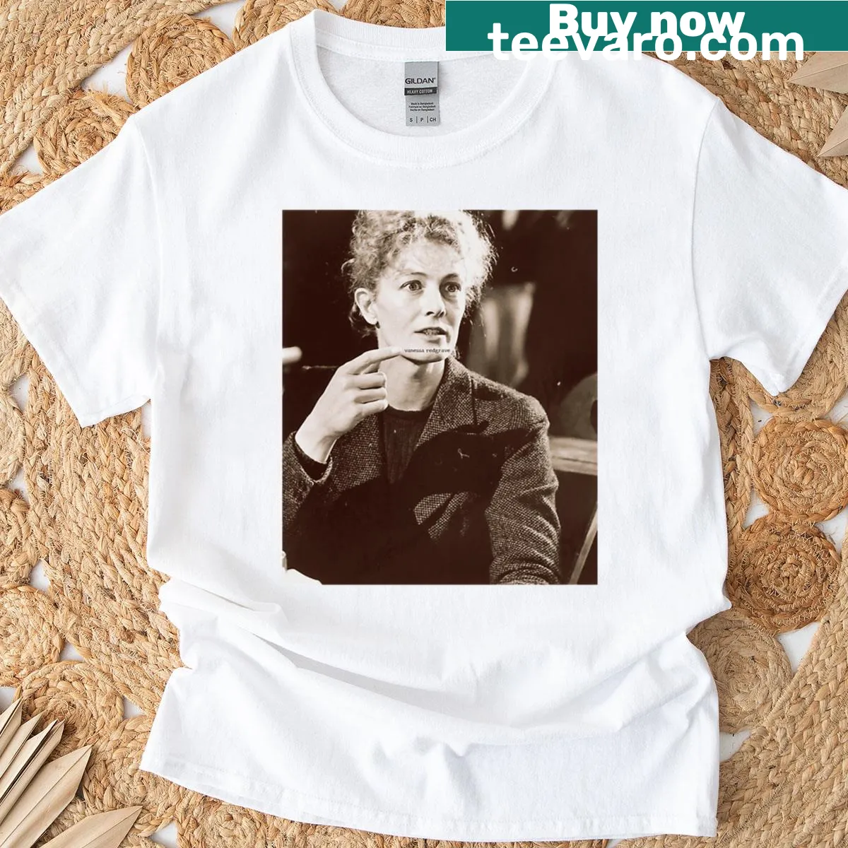 Vanessa Redgrave actor tribute t-shirt — on a men's t-shirt