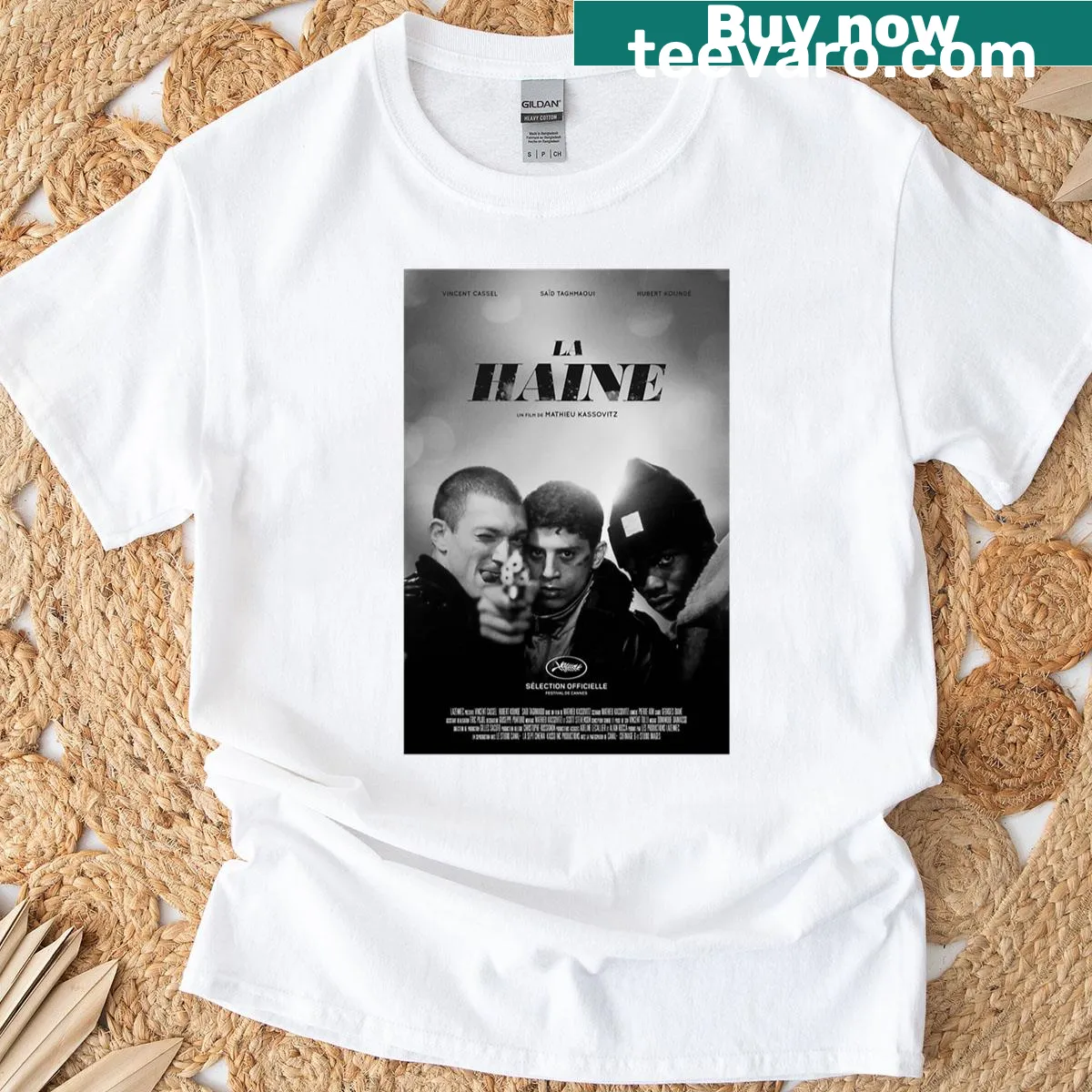 Vintage-inspired t-shirt with retro film design. — on a men's t-shirt