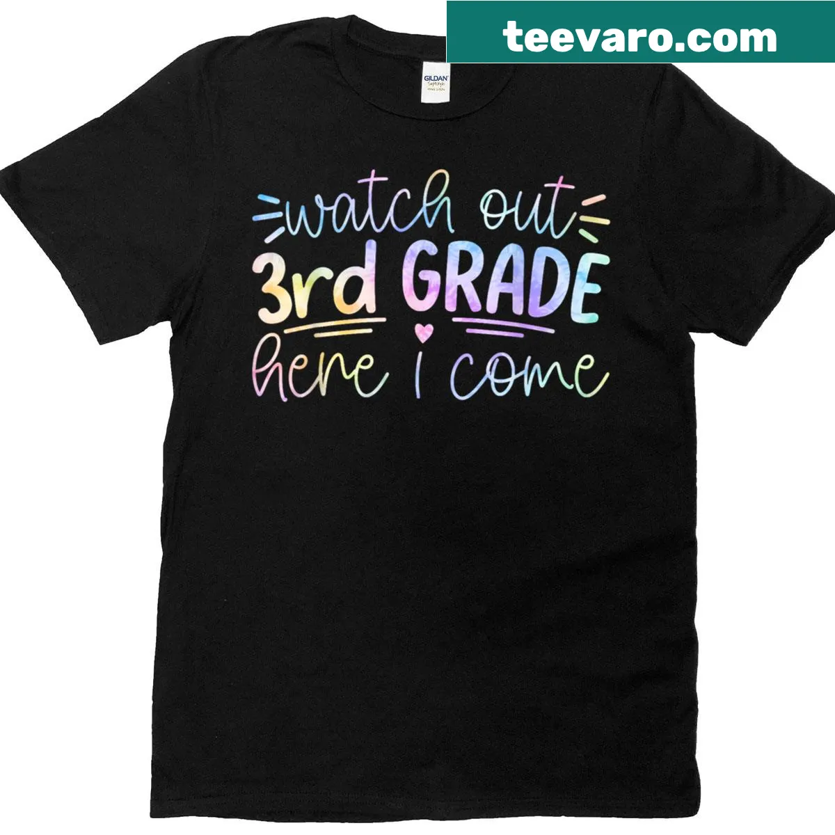 Watch Out 3rd Grade Here I Come graphic on T-shirt — on a men's t-shirt