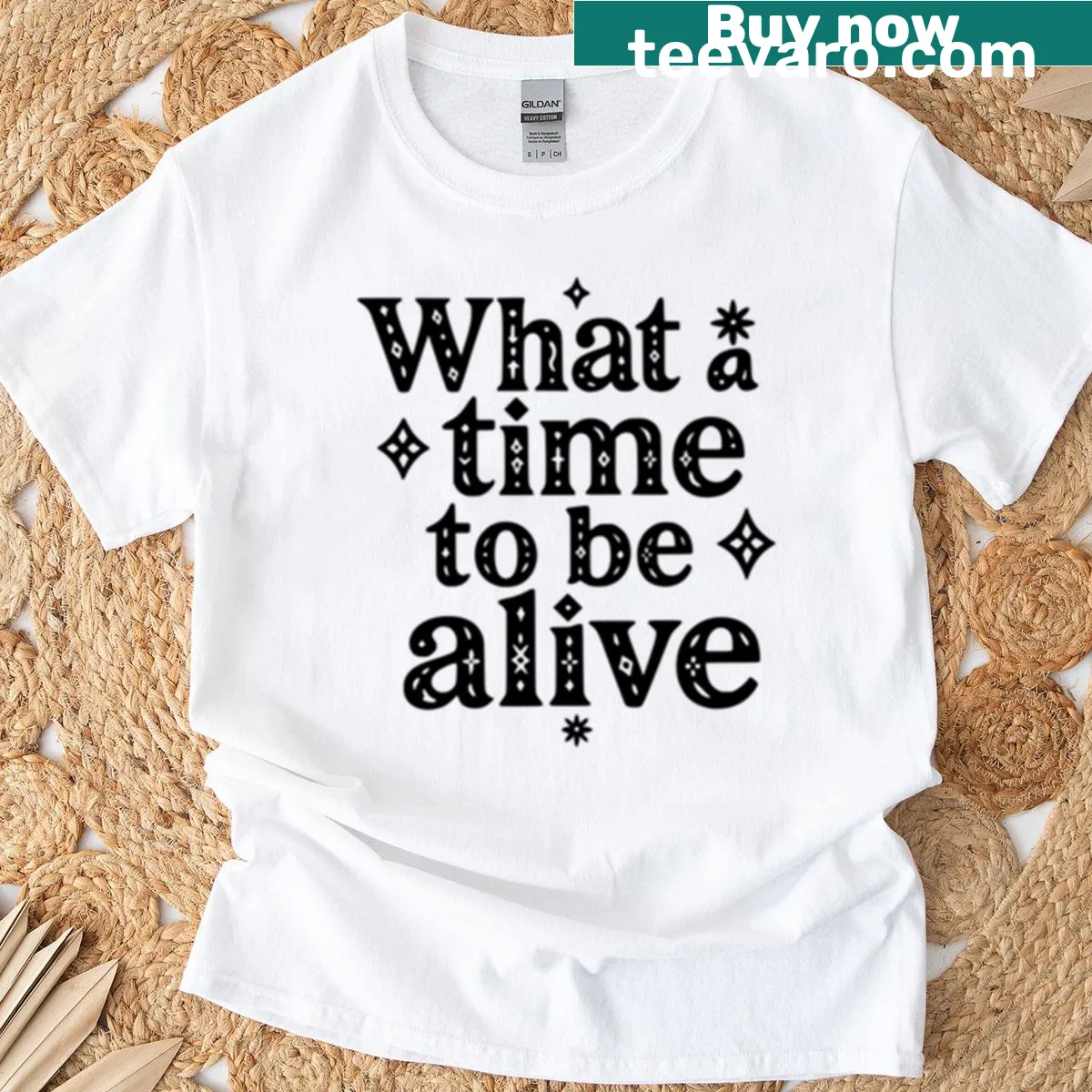 Inspirational typographic design on T-shirt with cultural motifs. — on a men's t-shirt