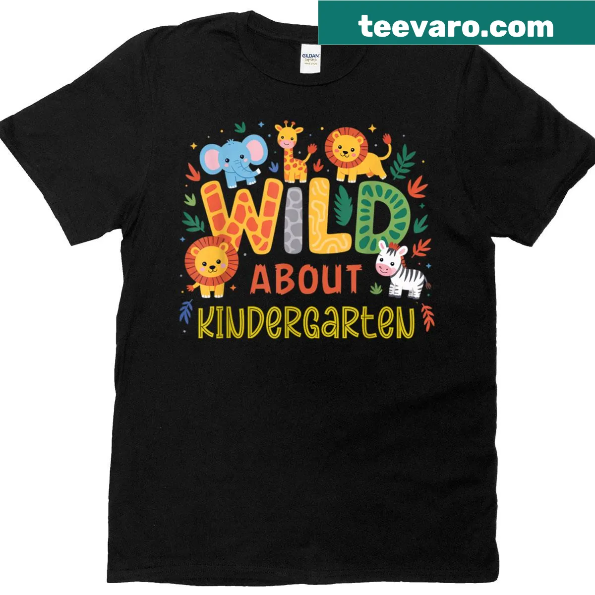 Cute jungle safari animal t-shirt for kids — on a men's t-shirt
