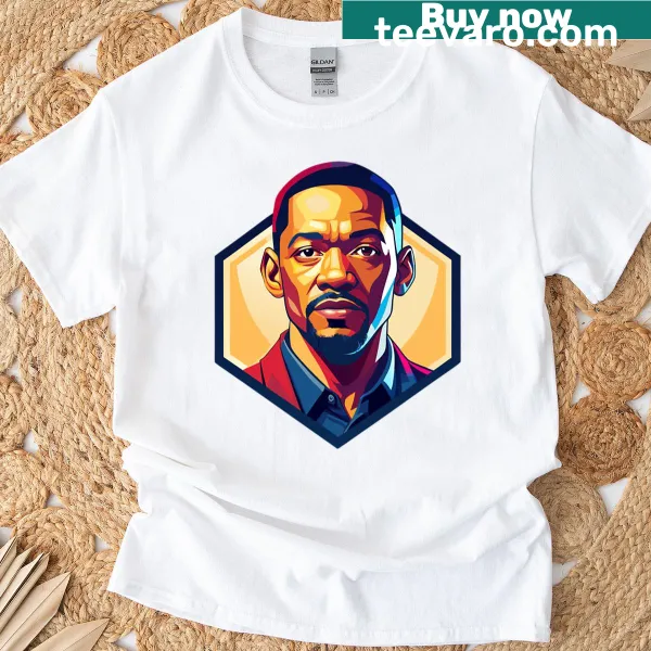 Abstract graphic T-shirt featuring Will Smith design