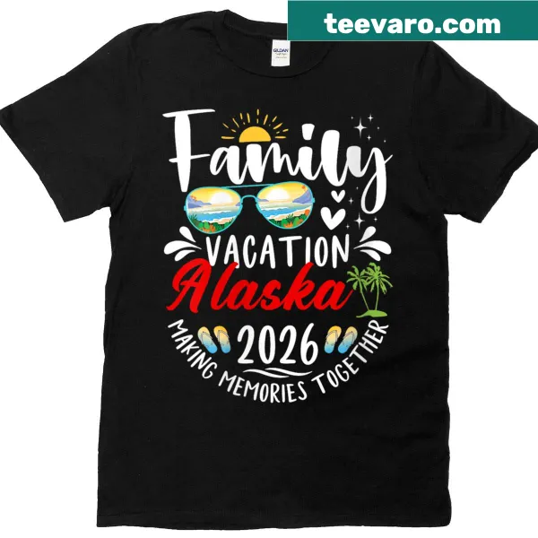 Typography design celebrating family vacations in Alaska on a T-shirt