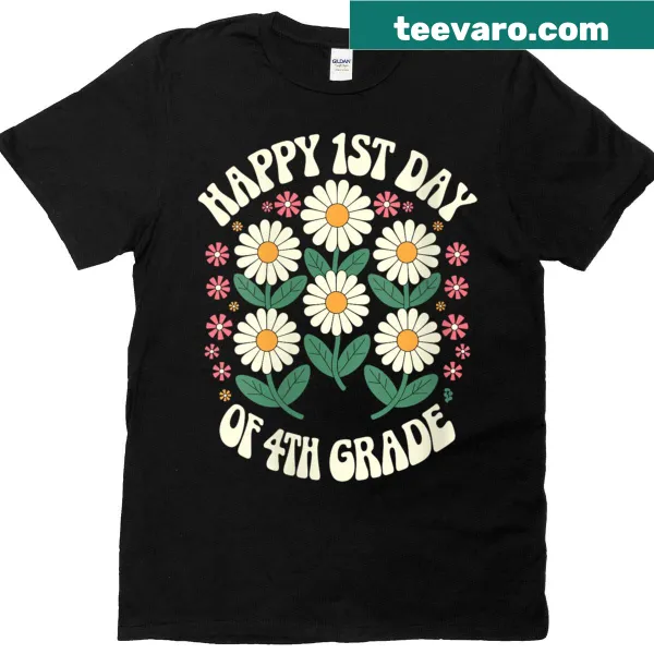 Funny back-to-school t-shirt for teachers celebrating fourth grade