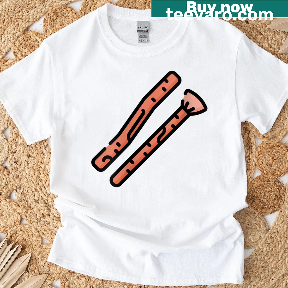 T-shirt featuring Miswak toothbrush graphic design — on a men's t-shirt