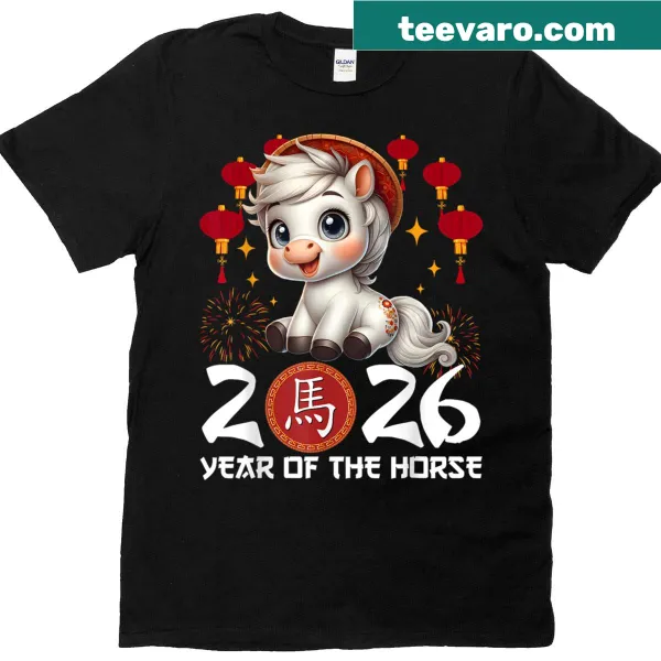Illustration of a horse celebrating the Year of the Horse, 2026.
