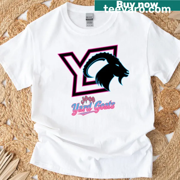 Illustration of the Yard Goats mascot on a casual T-shirt