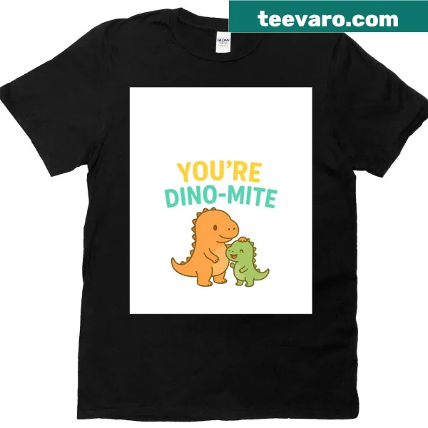 Fun dinosaur-themed t-shirt with a positive message for kids