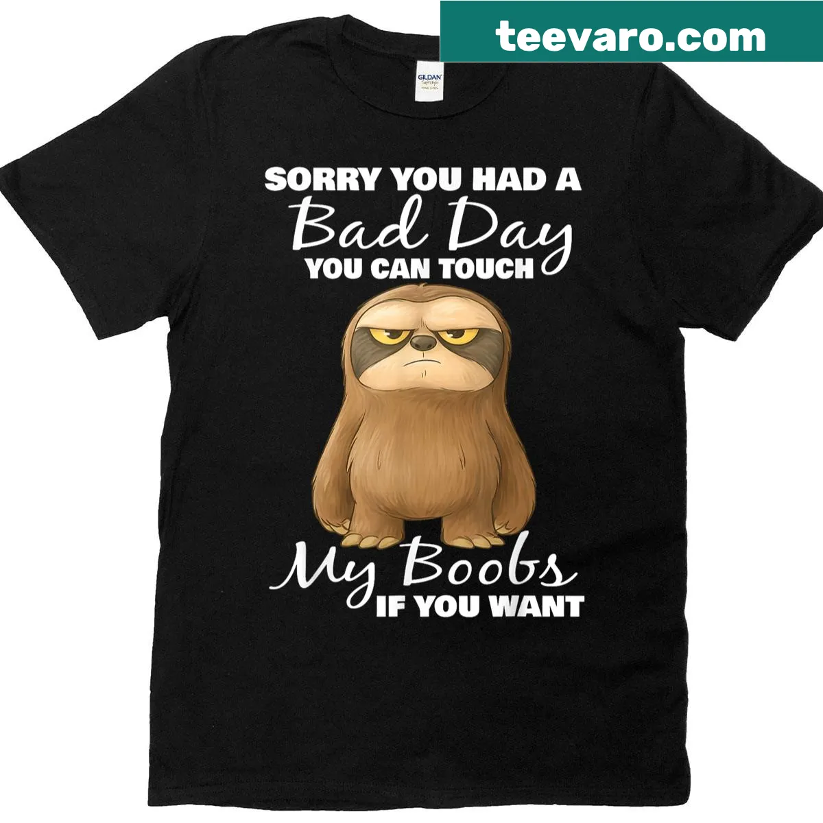 Cheeky T-shirt with humorous phrase about personal boundaries — on a men's t-shirt