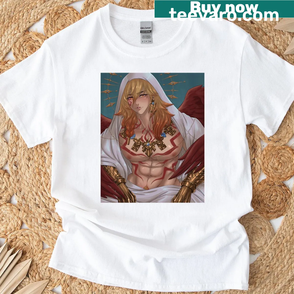 Yuzuha Zenless Zone Zero Zzz T-shirt with character illustration — on a men's t-shirt