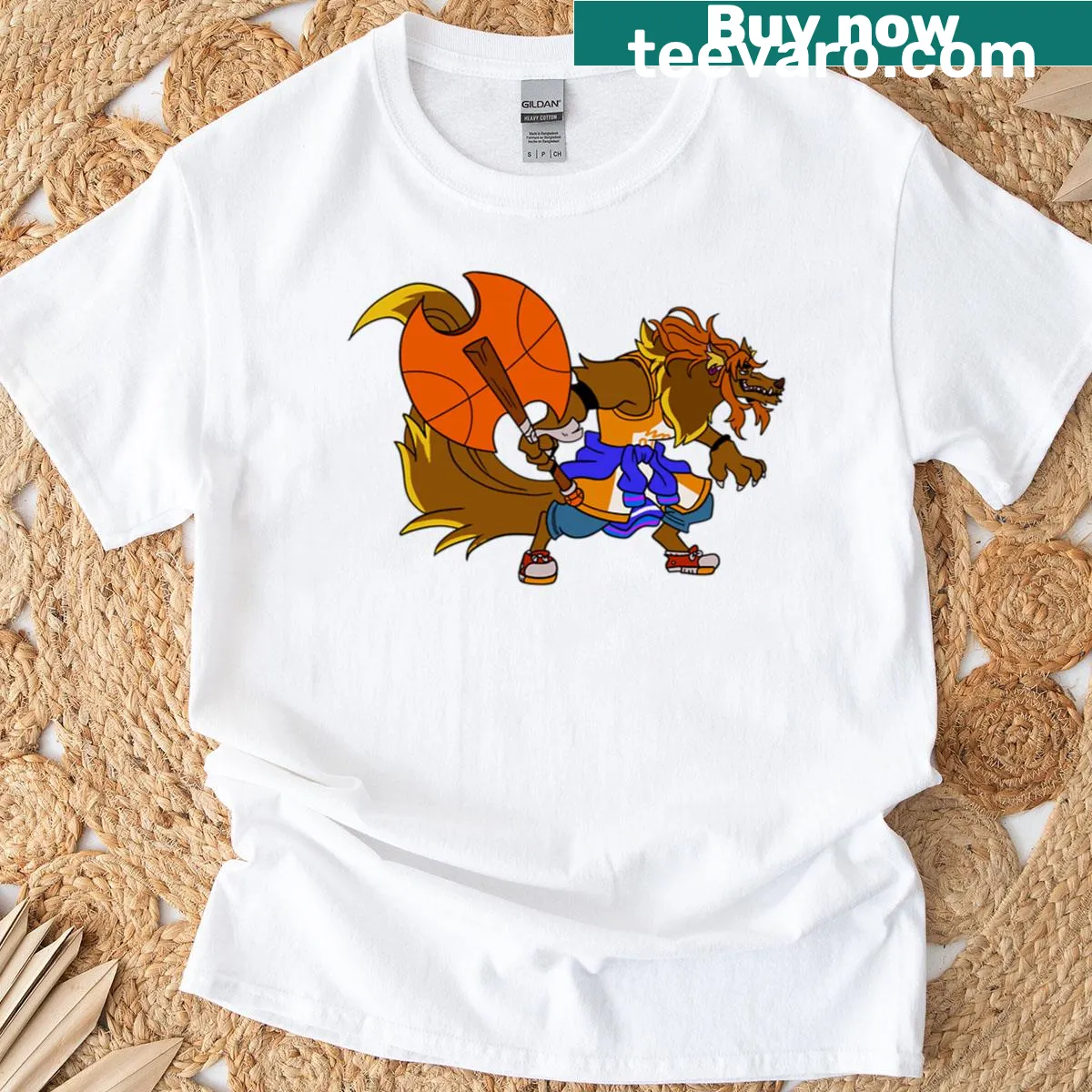 Fantasy werewolf themed t-shirt inspired by Freakademy 2. — on a men's t-shirt