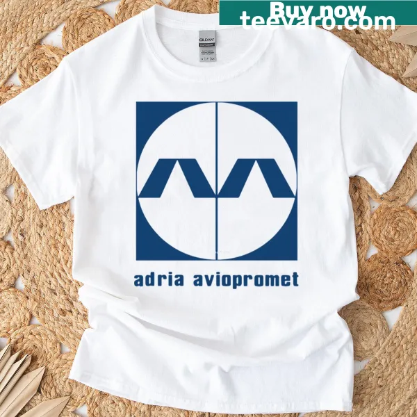 Typographic Adria Aviopromet Yugoslavia graphic t-shirt
