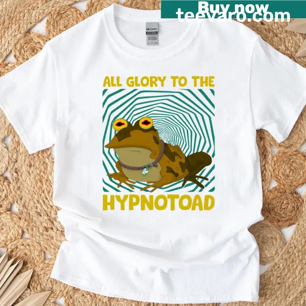 Cartoon graphic of the Hypnotoad on a t-shirt