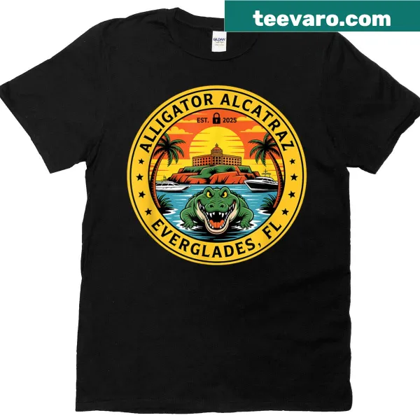 Alligator graphic T-shirt featuring Alcatraz, Florida