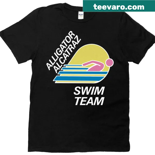 Crisp logo of Alligator Alcatraz Swim Team on T-shirt