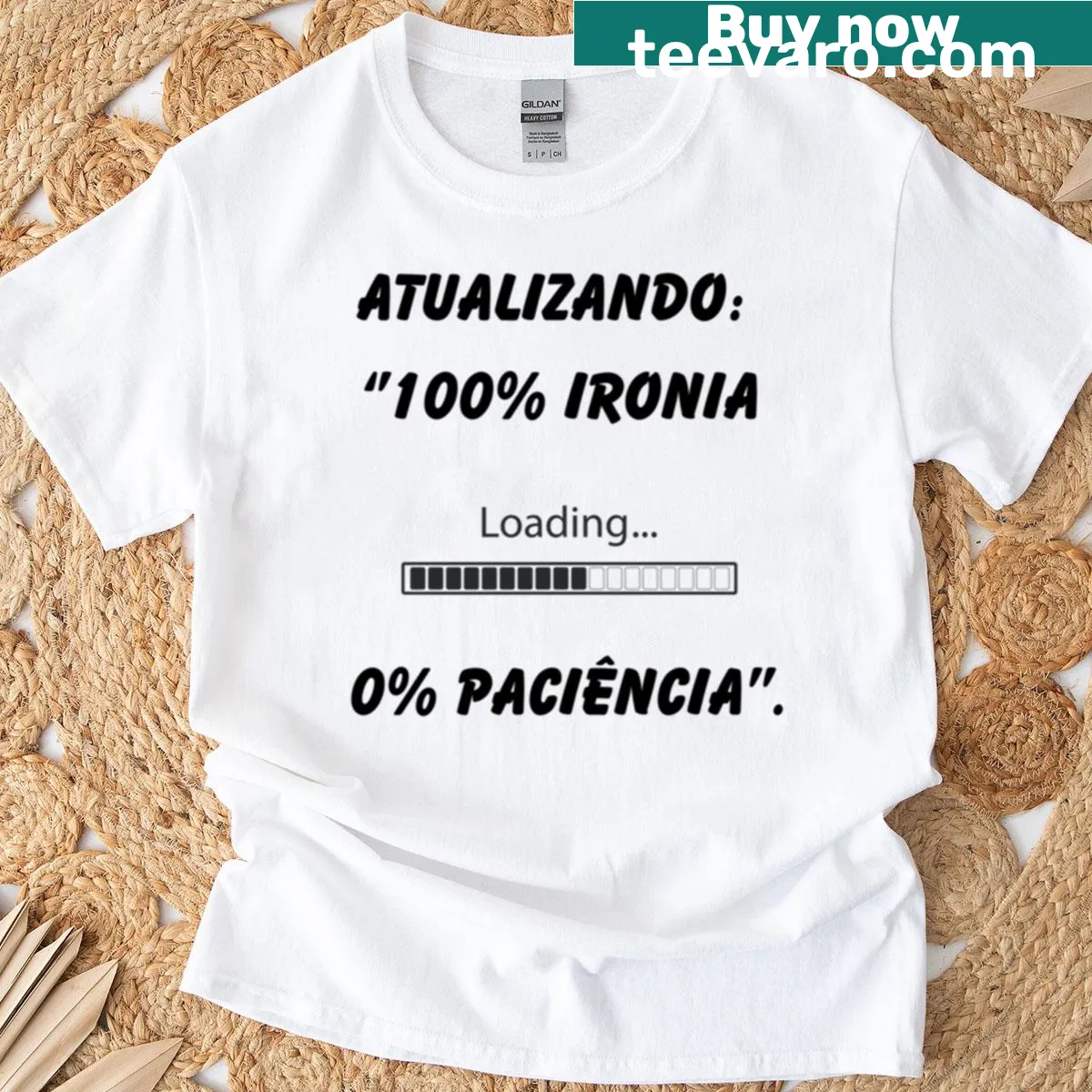 Sarcastic minimalistic T-shirt with ironic phrase in typography — on a men's t-shirt