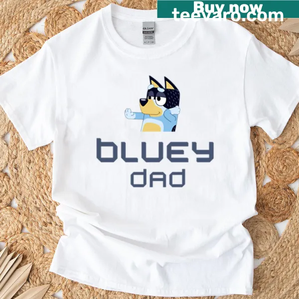 Illustration of Bluey character on T-shirt